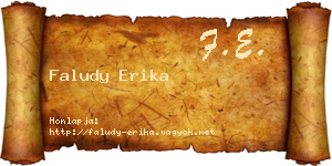 Faludy Erika névjegykártya